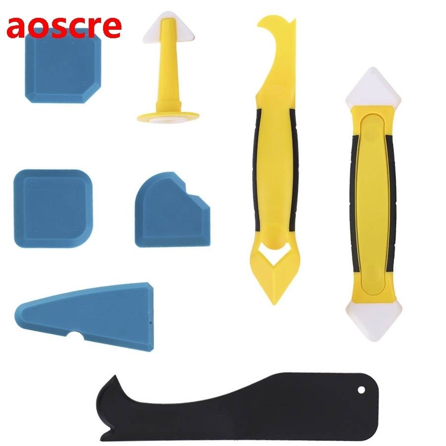 cutter Hand Tools 8PCS Plastic Silicon Sealant Scraper Hand