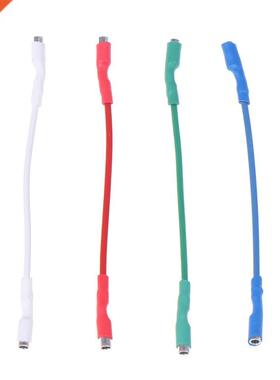 4Pcs 50mm 5N Pure Sliver Turntable Phono Headshells Leads He