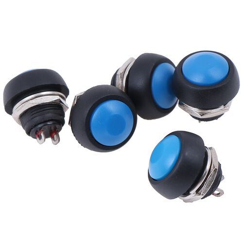 5Pcs/lot Blue 12mm Waterproof Momentary Push Button Switch W