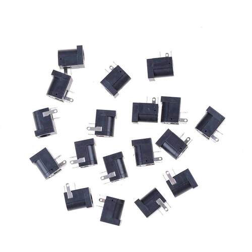 20Pcs DC-005 Black DC Power Jack Socket Connector DC005 5.5*