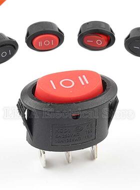 5Pcs KCD1 Mini Ellipse Rocker Switch 25X16.5mm 3Pin ON OFF 6