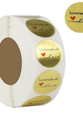 100-500pcs Golden Thank You Sticker For Parents Friends Roun