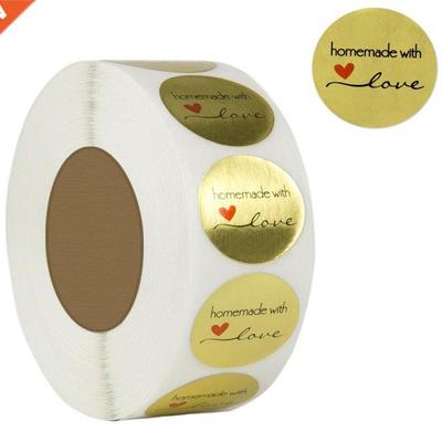 100-500pcs Golden Thank You Sticker For Parents Friends Roun