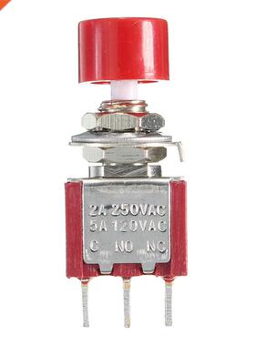 1Pc Red SPDT Push Button On/off Toggle Switch NO NC 5/120V