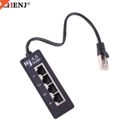 Splitter Ethernet RJ45 Cable Adapter 1 Male To 4 Female Port