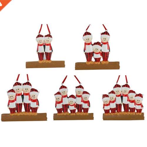 Christmas Tree DIY Personalized Name Ornament Cartoon Plaid