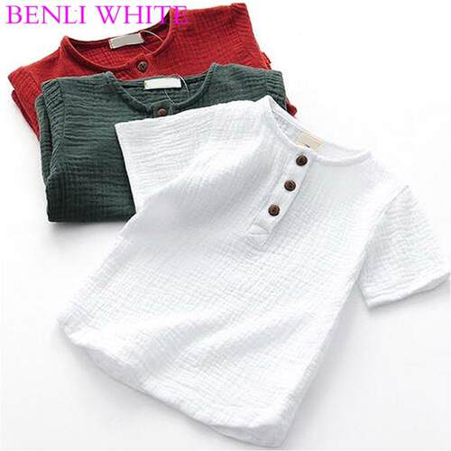 2022 Cotton Linen ay oy T Shirts New Summer Toddler Comfo