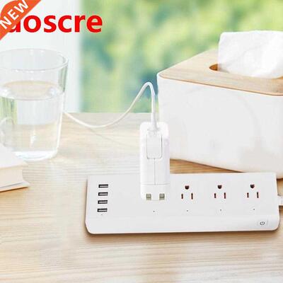 4 USB Ports and 4 US Plug Socket WiFi Remote Control Smart
