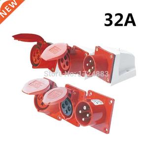 32A 3 pole connector Industrial malefemale sockets SF-124/S