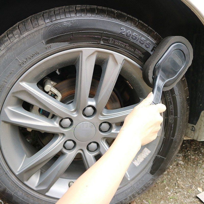 auto car tire wheel waxing polishing sponge washing cleaning