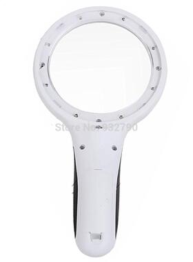 8 Led White Magnifier Reng Magnifying Lens Glass Loupe 3x