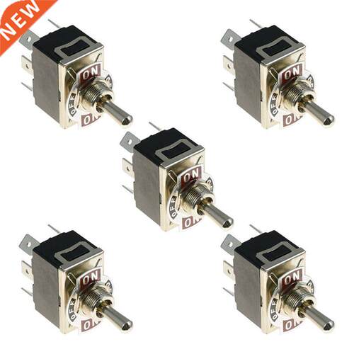 5 x ON-OFF-ON Standard Toggle Switch SPDT 15A 125V, 10A 125V