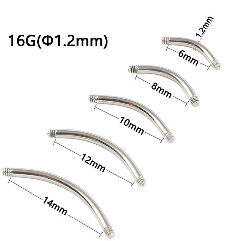 16G (1.2mm) body piercing  stainless steel screw thread a