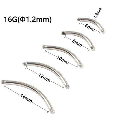 16G (1.2mm) body piercing  stainless steel screw thread a