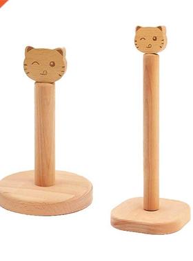 Rustic Wood Toilet Paper Towel Dispenser Easy One-handed Tea