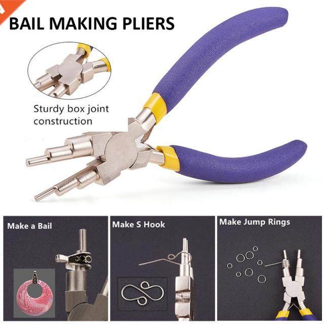 1PC Carbon Steel Jewelry Pliers 6-in-1 Bail Making Pliers DI