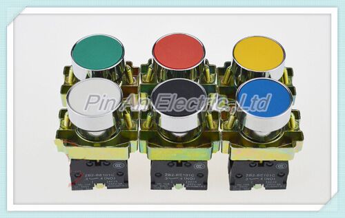 5pcs/Lot  XB2-BA11 white Self-reset Momentary Flush Pushbutt