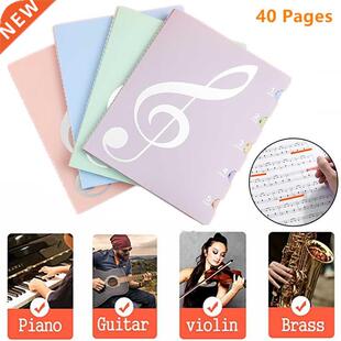 40 Pages Piano Score Folder Music Practice A4 Sheet Bag Stav
