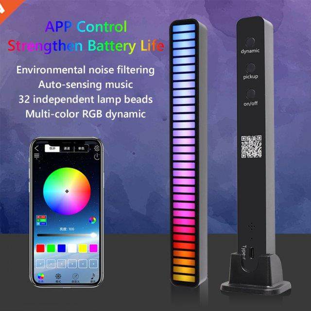 Type-c Rechargeable App Control Rgb Colorful Tube 32 Led Voi