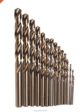 15Pcs High Speed Steel M35 HSS Cobalt Twist Drill Bit Set 1.