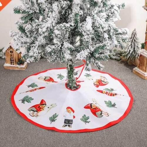 90cm Christmas Tree Skirt Creative Chic Tree Base Floor Mat