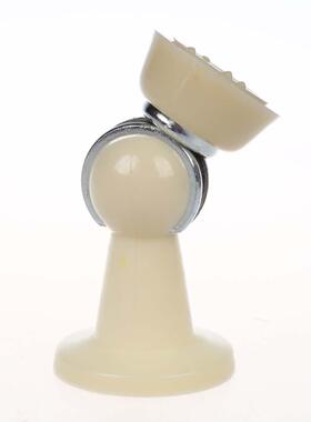 Home Off White Silver Tone Catch Door Stopper