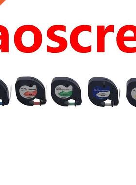 5Pcs 91201 12mm Compatible for Dymo Letratag Tape Plastic La