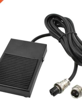 Hand Metal Foot Pedal Switch 1.8 Meters Cable 2 Pins Connect