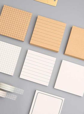 80 Sheets Simple Memo Pad Sticky Notebook Black and White Gr