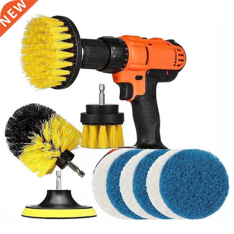 11 Pcs Power Scrubber Brush Drill Brush Clean For Bathroom S