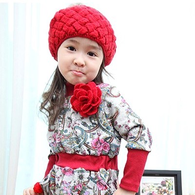 Kids Baby Knitted Berets Hat Infant Toddler Caps Cute Warm B