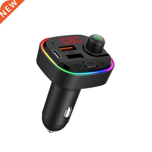 New LED FM Transmitter Bluetooth-compatible 5.0 Car Kit Dual