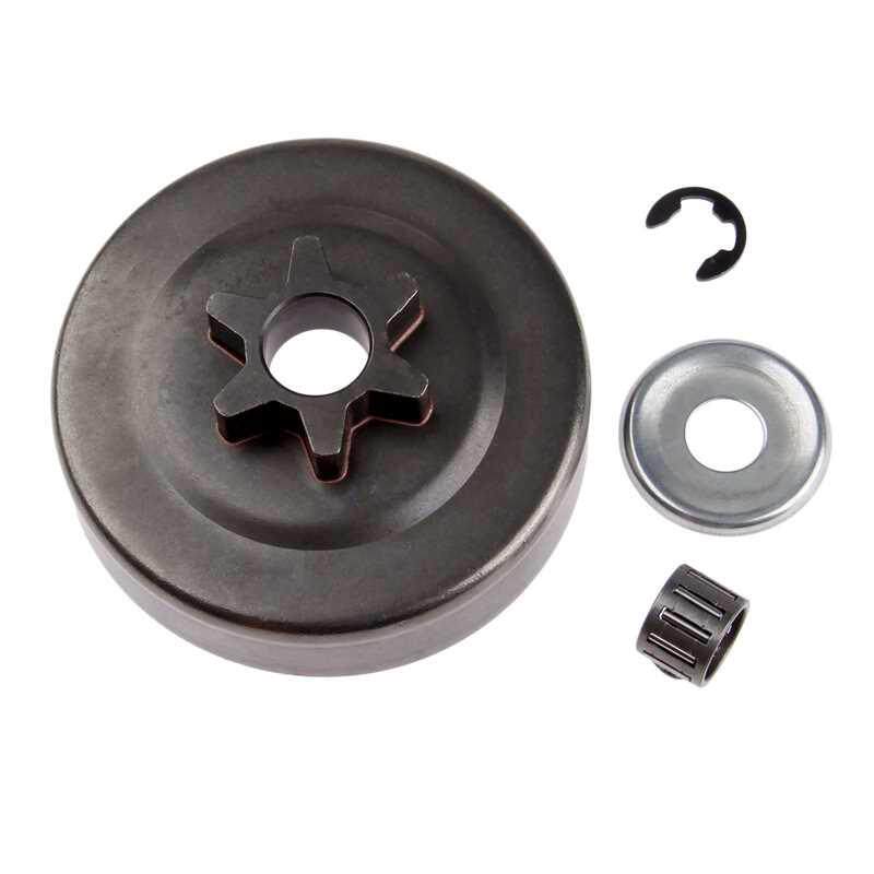 /8 6T Clutch Drum Sprocket Washer E-Clip Kit For Stihl Chai