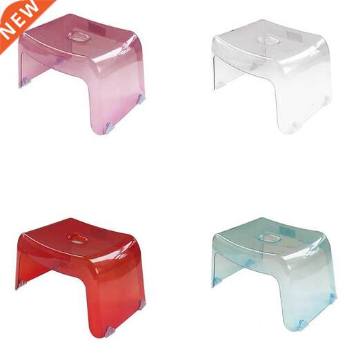 Bathroom Bath Stool Non-Slip Transparent Shoe Changing Stool