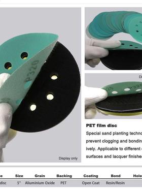 10Pcs 5 Inch 125MM 8 Holes 60 to 2000 Grits Hook and Loop Fi