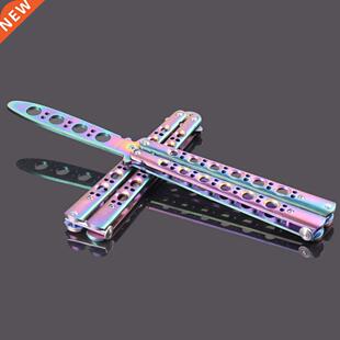 Folding Knife Balisong Trainer Training Stainless-Steel Prac