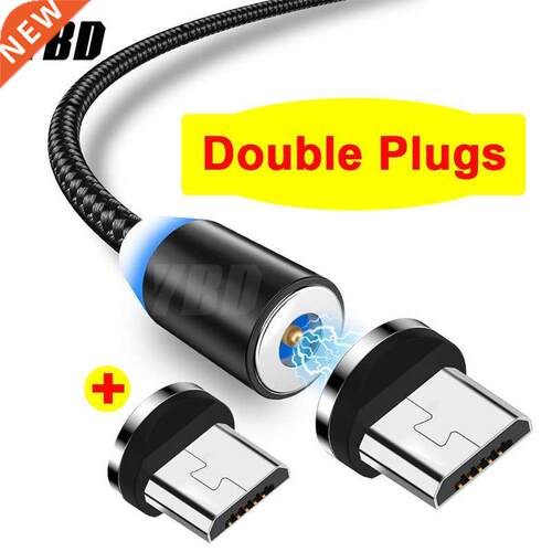 1M Double Micro SB Magnetic Cable for Samsung Xiaomi Redmi H