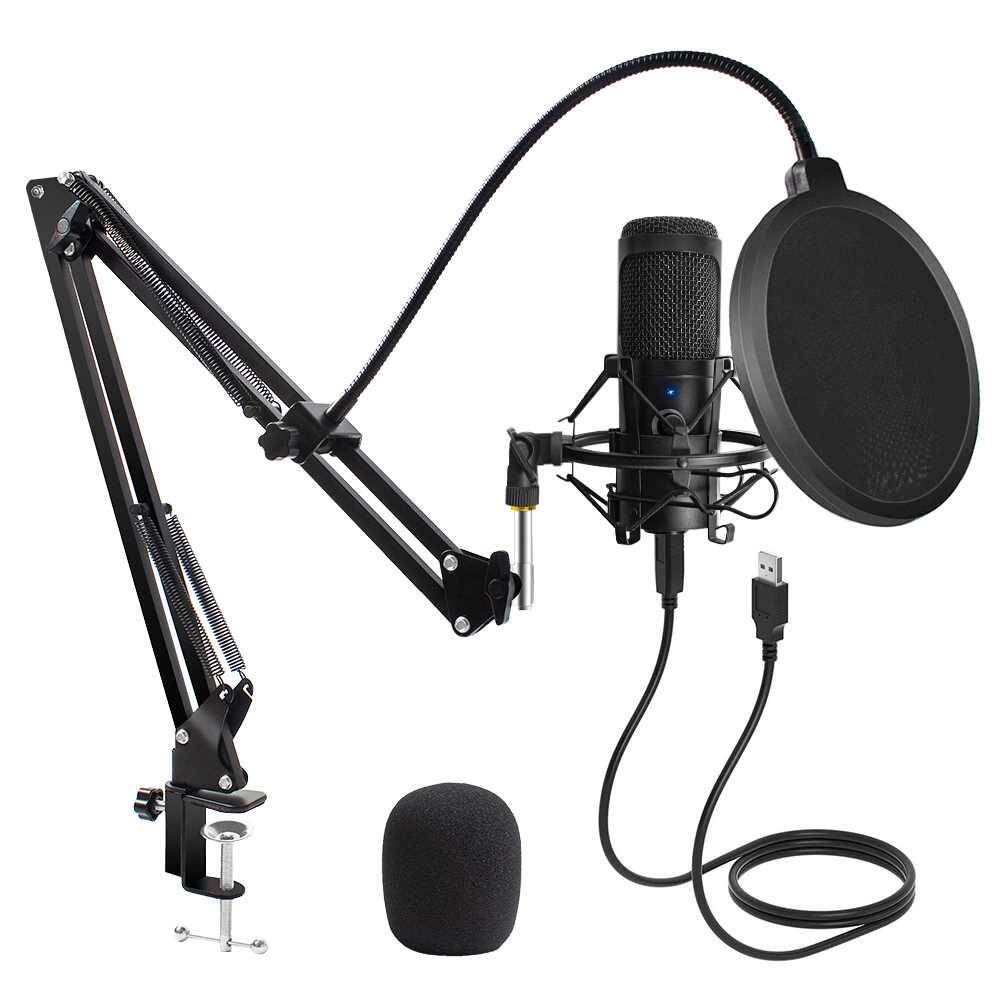 USB Microphone Condenser D80 Recording Microphone with Stand