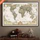 Map Office Supplies Large Antique World Detailed Vintage