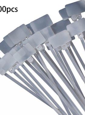 100 Pcs  Nylon Cable Ties Tamper Seals Disposable Plastic
