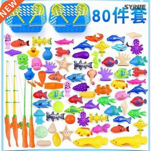 Fishing toy fai square play water toy agnet suction fish