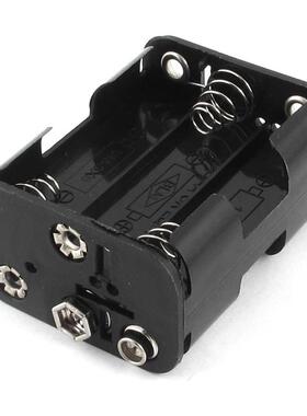 Double Side Spring 6 x 1.5 V AA Battery Holder Case Box Blac