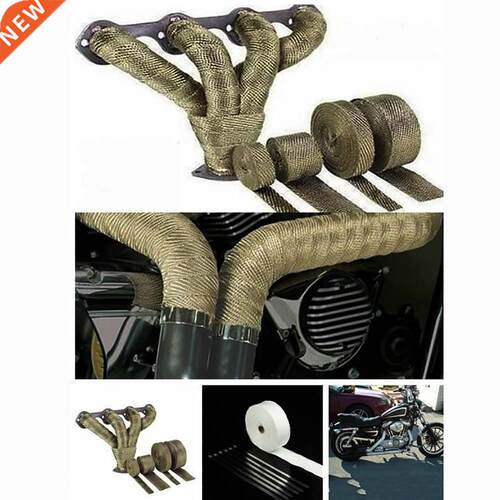Titanium Exhaust Pipe Insulation Thermal Heat Wrap 5cm Car