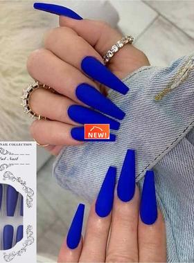 24Pcs Full Cover False Nail Tips Ballerina Nail Art Manicure