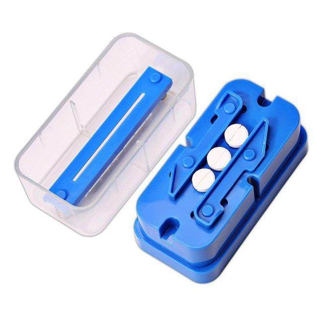 Portable Pill Cutter Splitter Divide Medicine Storage Tablet