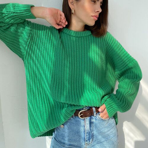 Women's Knitted Thicken Pullovers Sweater Autumn Winter Over