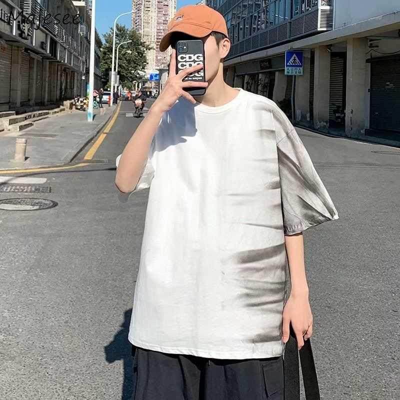 5 Quarter Sleeve T-shirts Men Patchwork Design Fashion Simpl