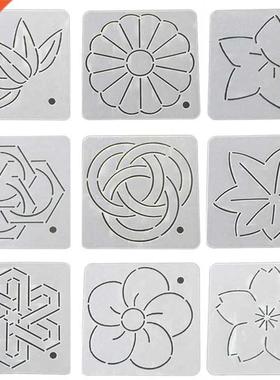 9Pcs Criping Teplate Thorn Sub Ebroidered Teplate Quilti