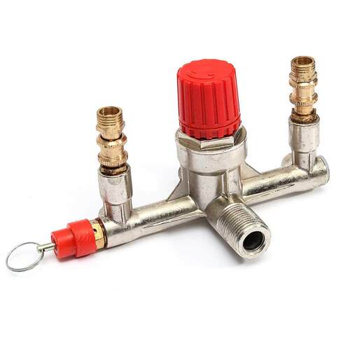 Double Outlet Pressure Valve Air Compressor Tube Pressure Re