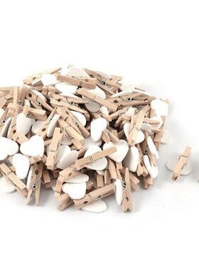 PPYY NEW -Small Mini Wooden Clothes Pegs / Decorative Pegs w